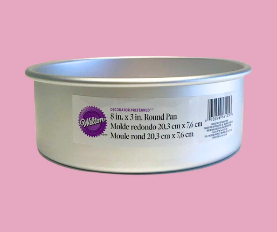 Aluminum baking pan. Helps and even baking