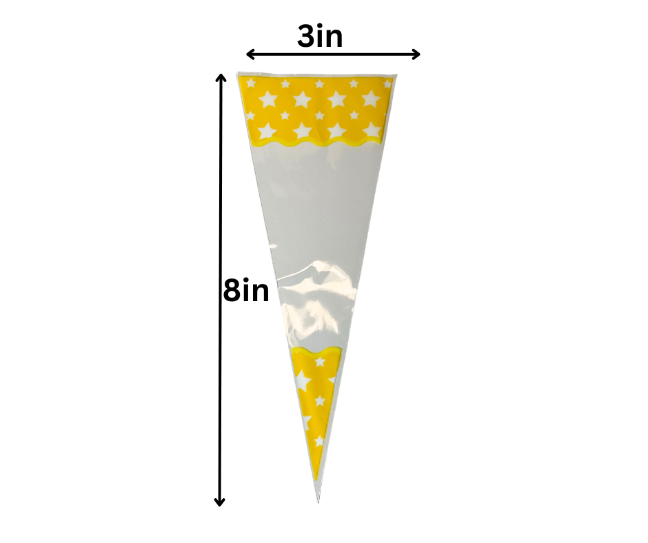 Cellophane Cone shape candy bag