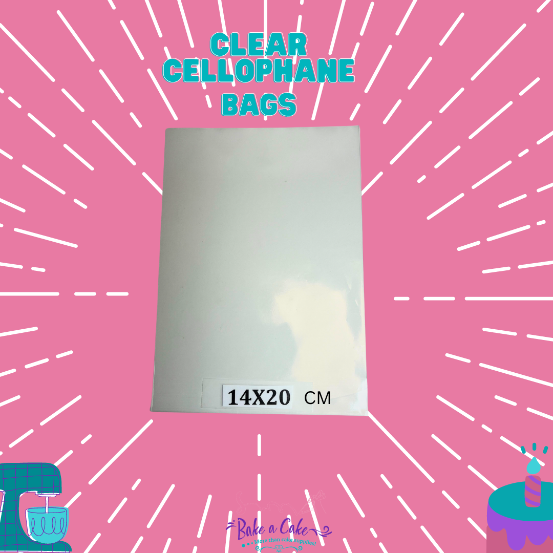 Clear Cellophane Treat Bags 14x20 cm (5.51 x 7.87 in) – 100 Pack | Food-Safe & Perfect for Sweets