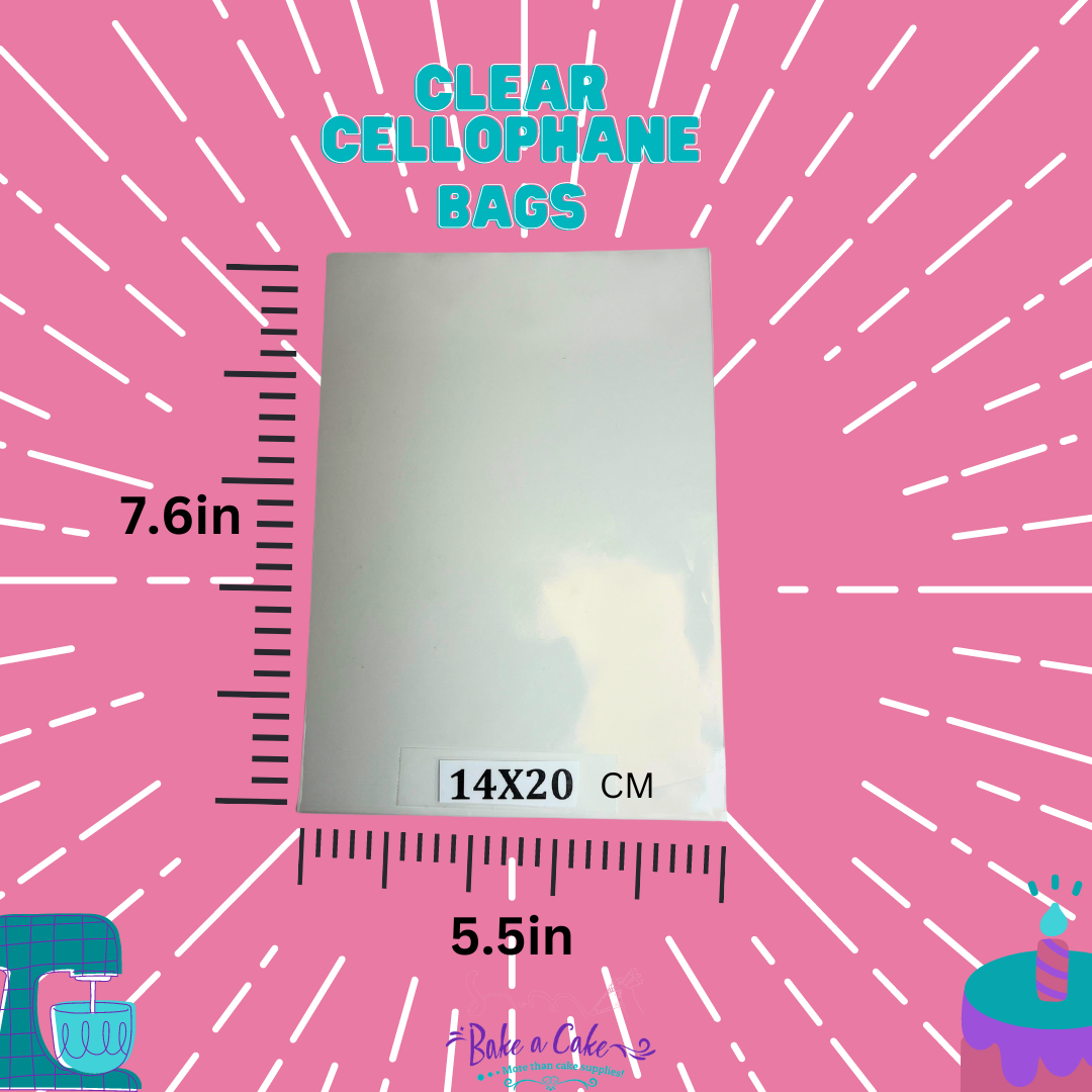 These clear cellophane bags measure 14x20 cm (5.51 x 7.87 inches), making them perfect for packaging cookies, candy, chocolates, and small gifts. Made from food-safe, high-clarity material, they offer a sleek, professional finish for parties, events, or business use. Each pack includes 100 bags—ideal for sealing and showcasing your sweet treats with style.