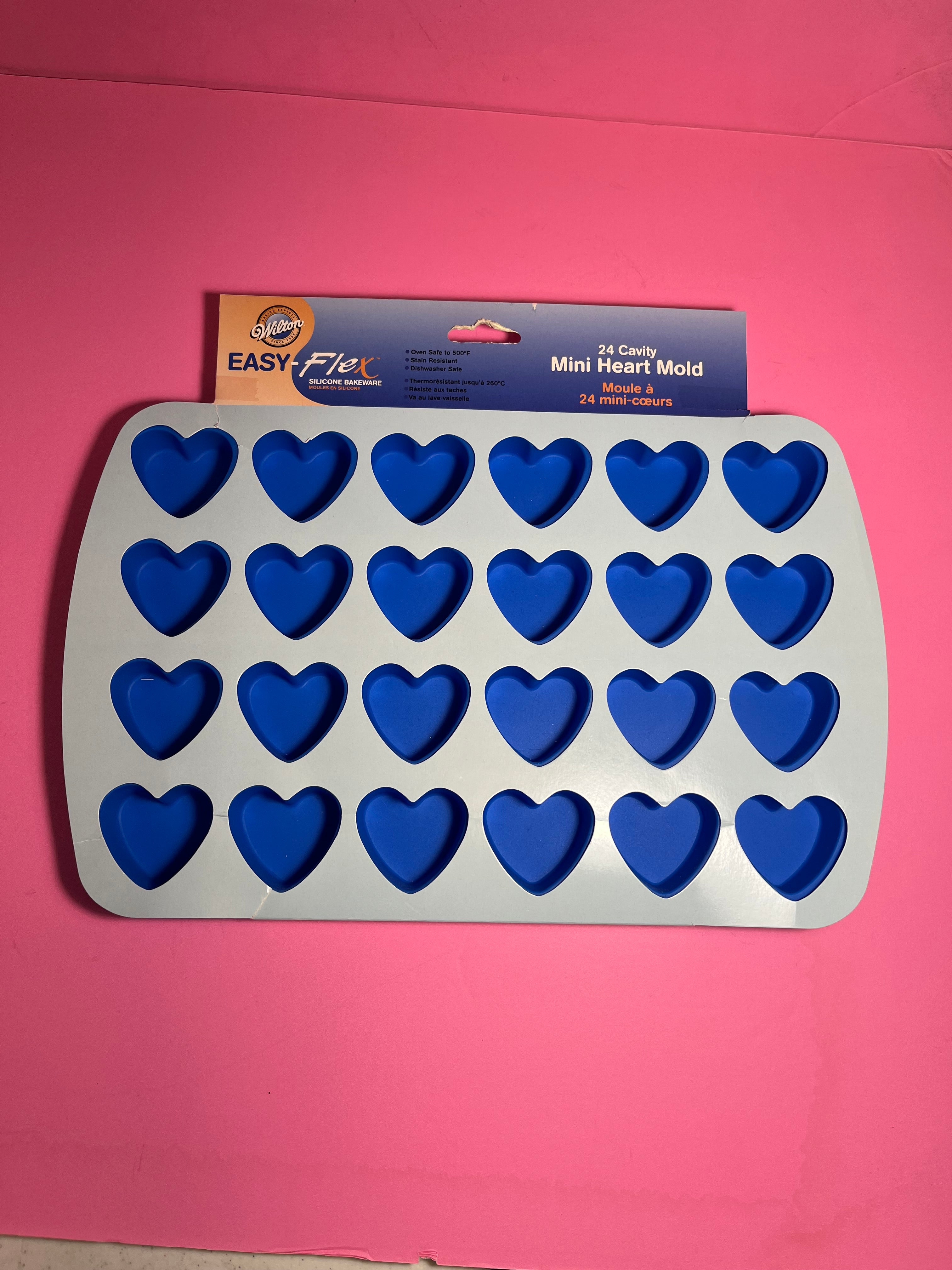Wilton Easy-Flex Silicone Bakeware 24-Cavity Mini Heart Mold