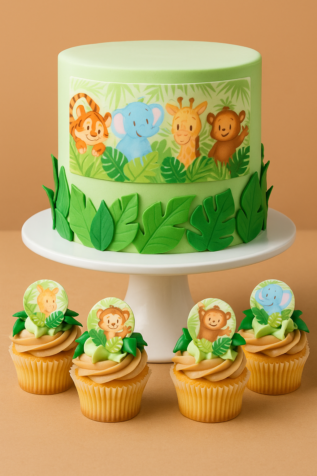 Safari Animal Cupcake Rings – Sold by the Dozen