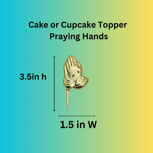 Shop dozen Praying Hands Cake & Cupcake Picks (3.5”H x 1.5”W) for baptisms, communions & religious cakes. Perfect for cupcakes & desserts.