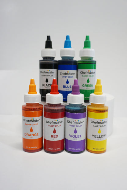 Oil based color.  Perfect to color your white melting chocolate. Chefmaster brand 2oz bottle