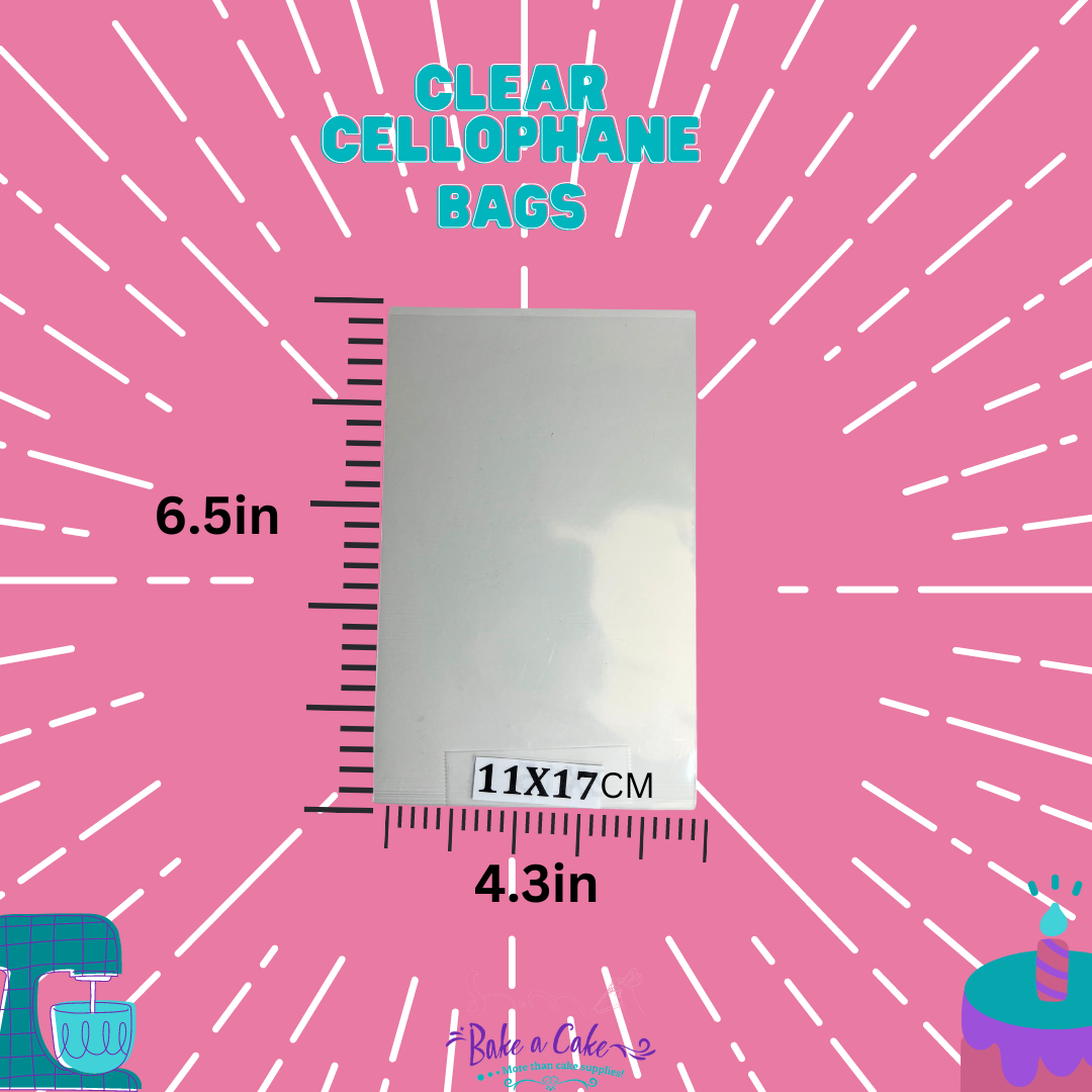 Cellophane bags are a great way to package and sell your sweet treats. Sold in packs of 100.