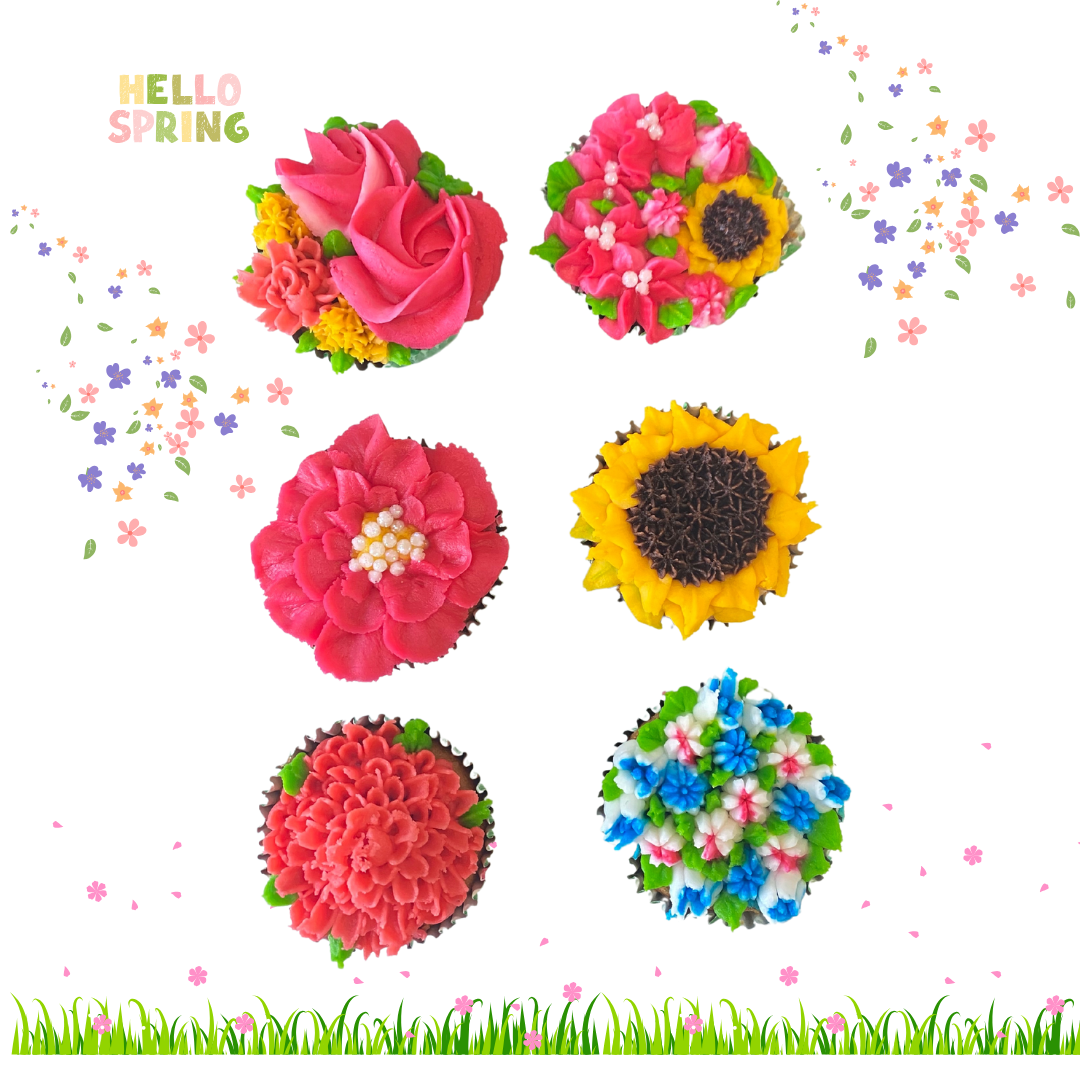 Flowers on Cupcake Class with Carolina MONDAY JUNE 29th 11a.m.