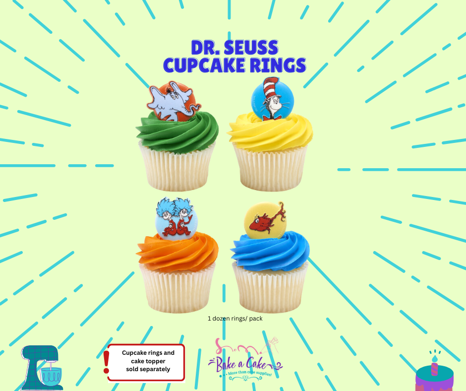 Dr. Seuss Cupcake Rings – 1 Dozen Variety Pack