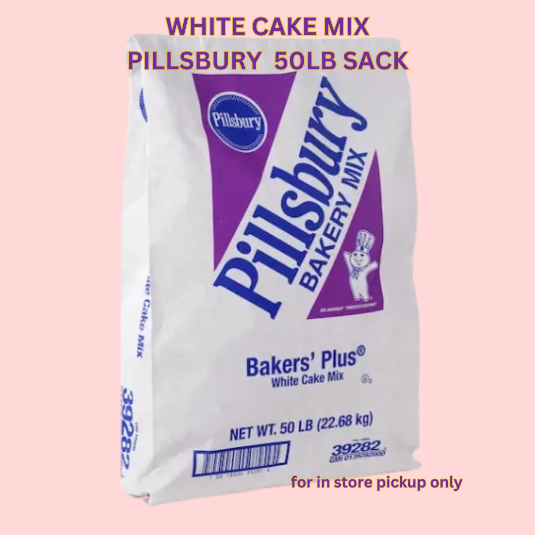 Pillsbury White Cake Mix (50 lb) – Just Add Water & Oil! (In-Store Pickup Only)