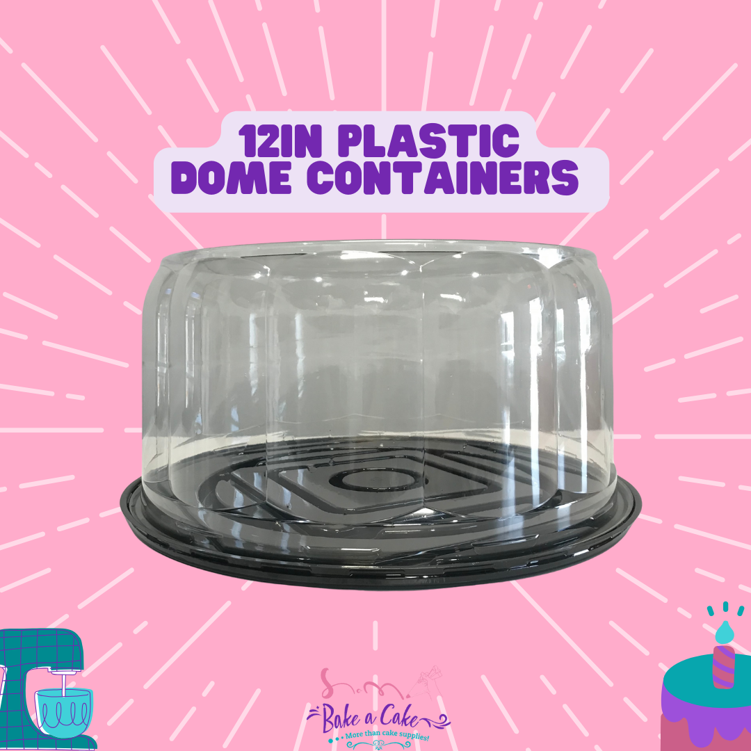 12in round plastic dome container