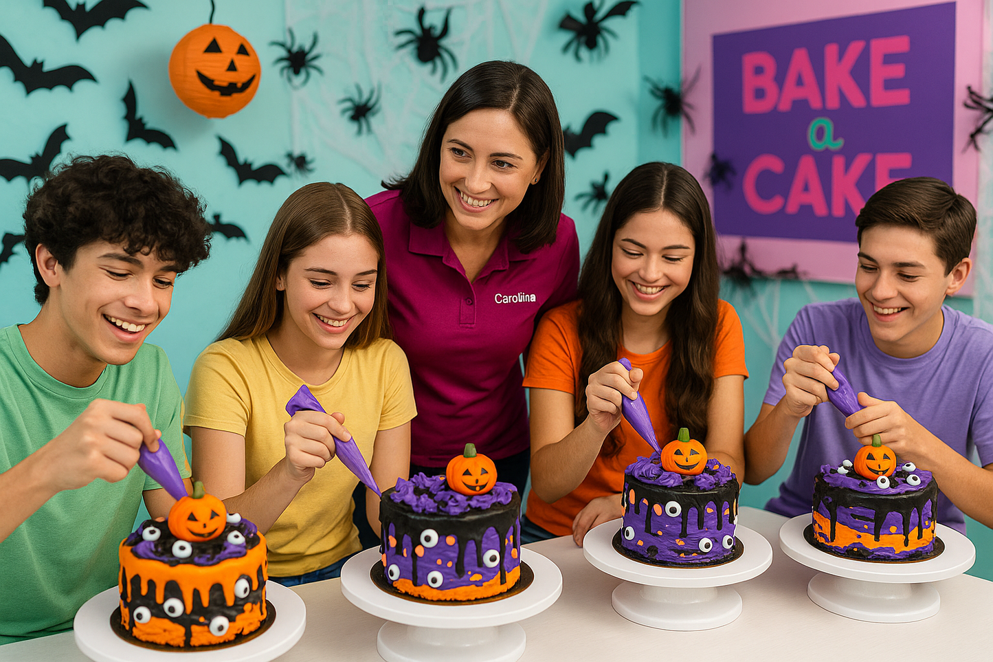 Glow & Ghouls: Neon Halloween Cake Jam For Teens Sat. 10/18