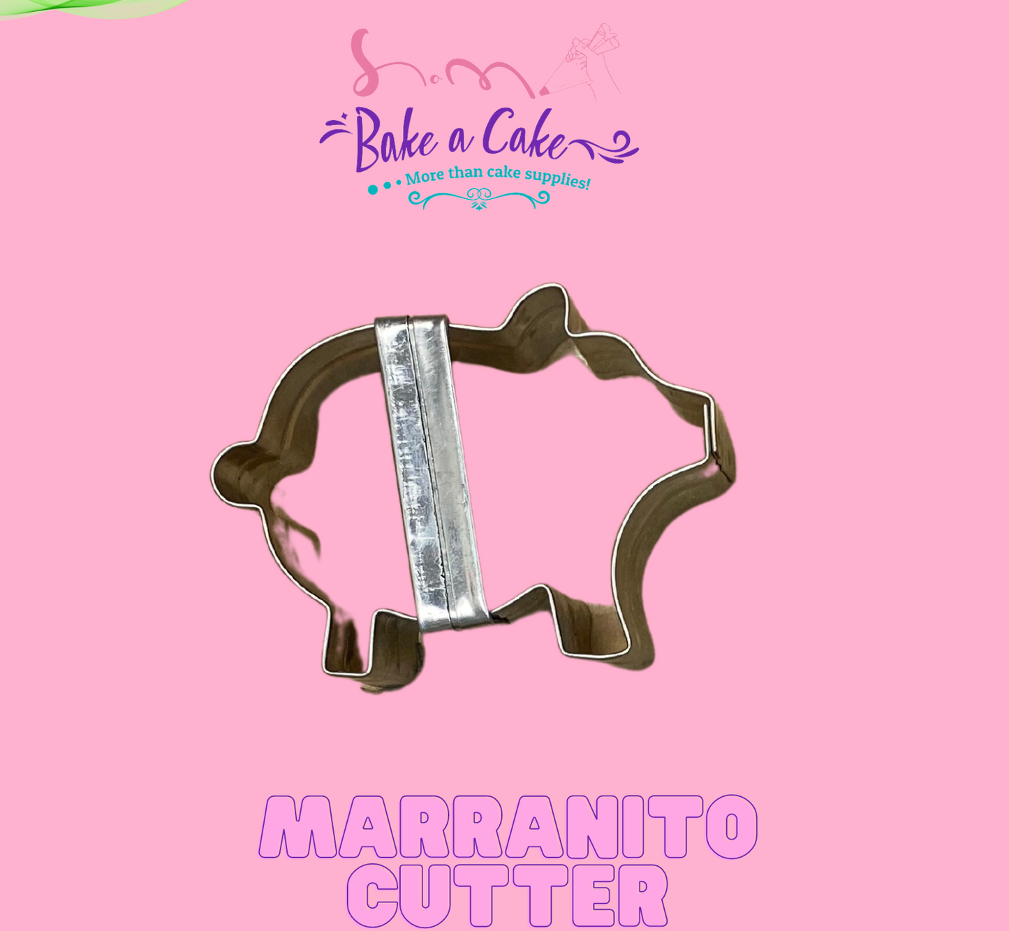 3.5" Marranito Cookie Cutter – Traditional Pig Shape
