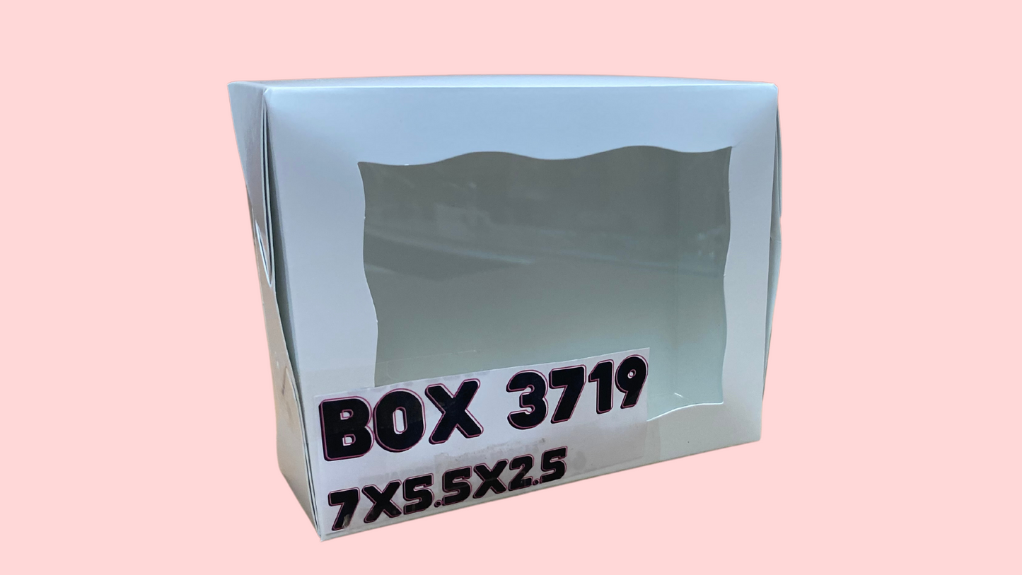 7" x 5.5" x 2.5" Treat Box with Clear Window – White (Pack of 5)