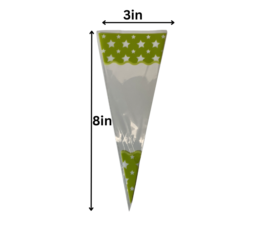 Cellophane Cone shape candy bag – Bake a Cake