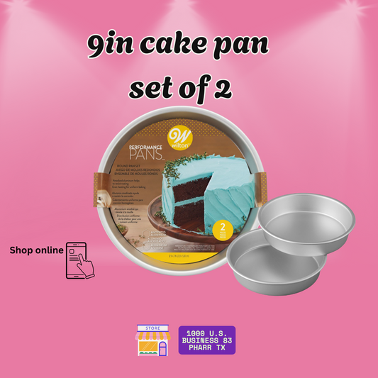 9-Inch Aluminum Cake Pan Set | Bake A Cake Supplies
