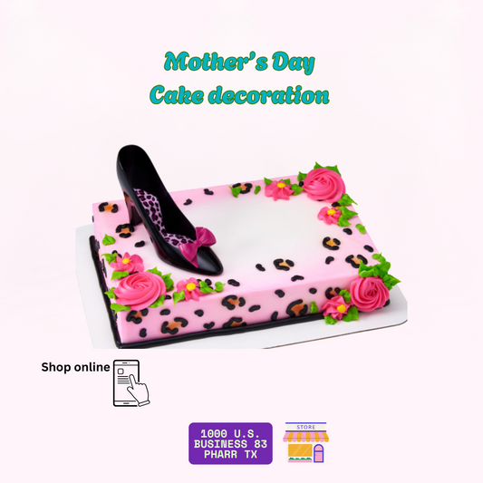 Add fierce elegance to your cakes with our black high heel cake topper featuring a pink bow. Perfect for Mother’s Day, fashion cakes, and special celebrations.