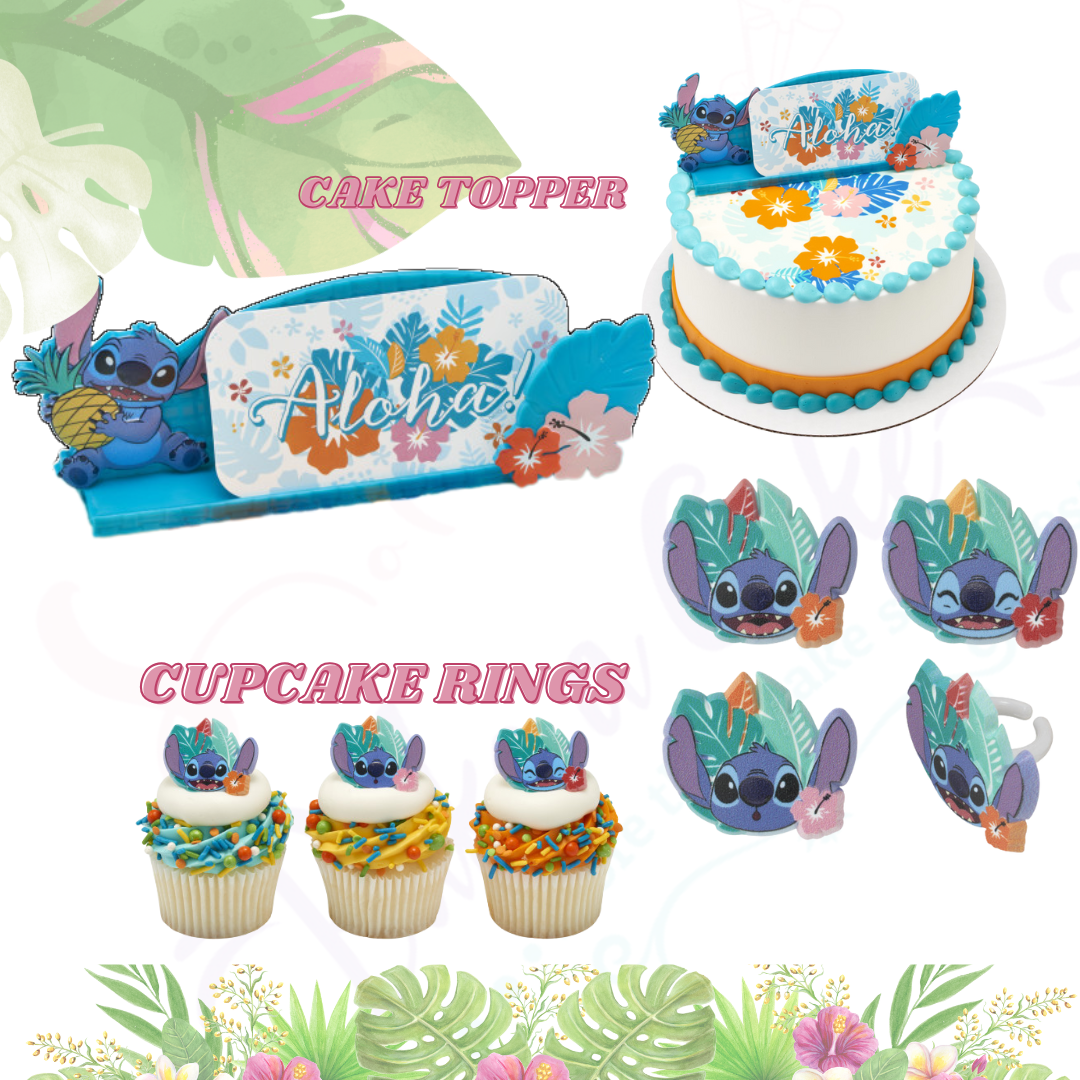 Bring the fun and excitement of Lilo & Stitch to your next event with this delightful cake topper!