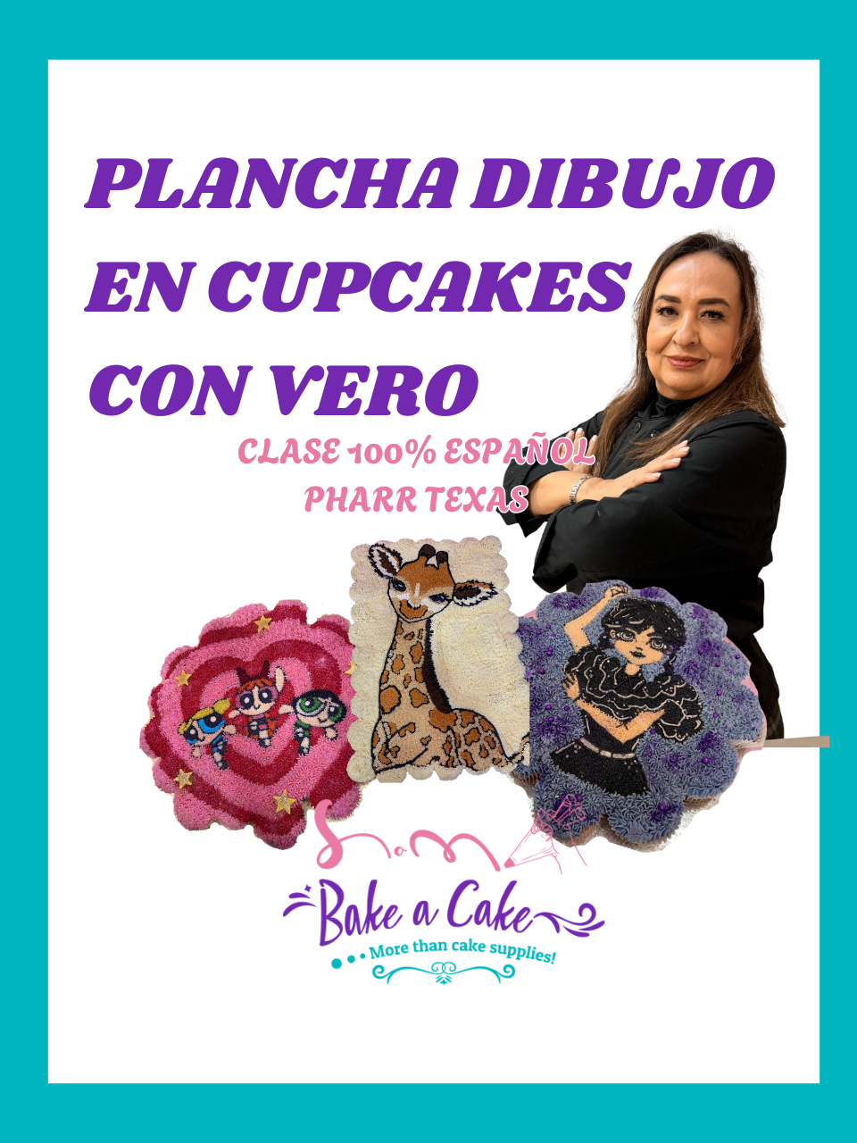 Dibujo Sobre en Plancha de Cupcakes con Veronica Jueves 06/18