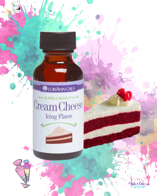 Add rich cream cheese flavor to frostings, cakes, candy, and desserts with LorAnn Cream Cheese Flavor Oil (1 oz). Super-strength flavoring—perfect for baking and candy making. Available at Bake A Cake.