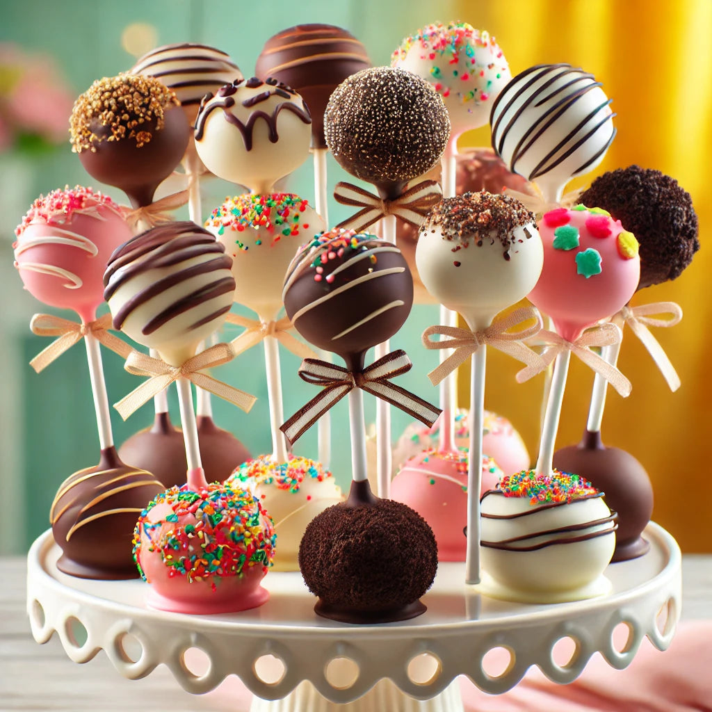 Colorful decorated cake pops for teen cake pops baking and decorating class