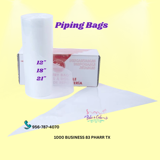 Fat Daddio’s Disposable Piping Bags – Pack of 100 (12”, 18”, 21”) | Professional Cake Decorating Bags