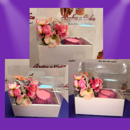 Floral Box – 4-Piece Cake & Gift Box