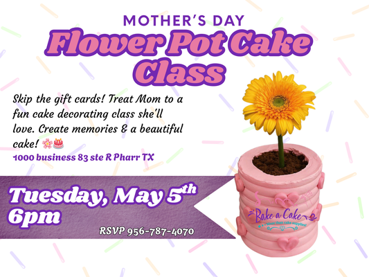 Potted Flower Cake Cake Decorating Classes in the Rio Grande Valley PM CLASS