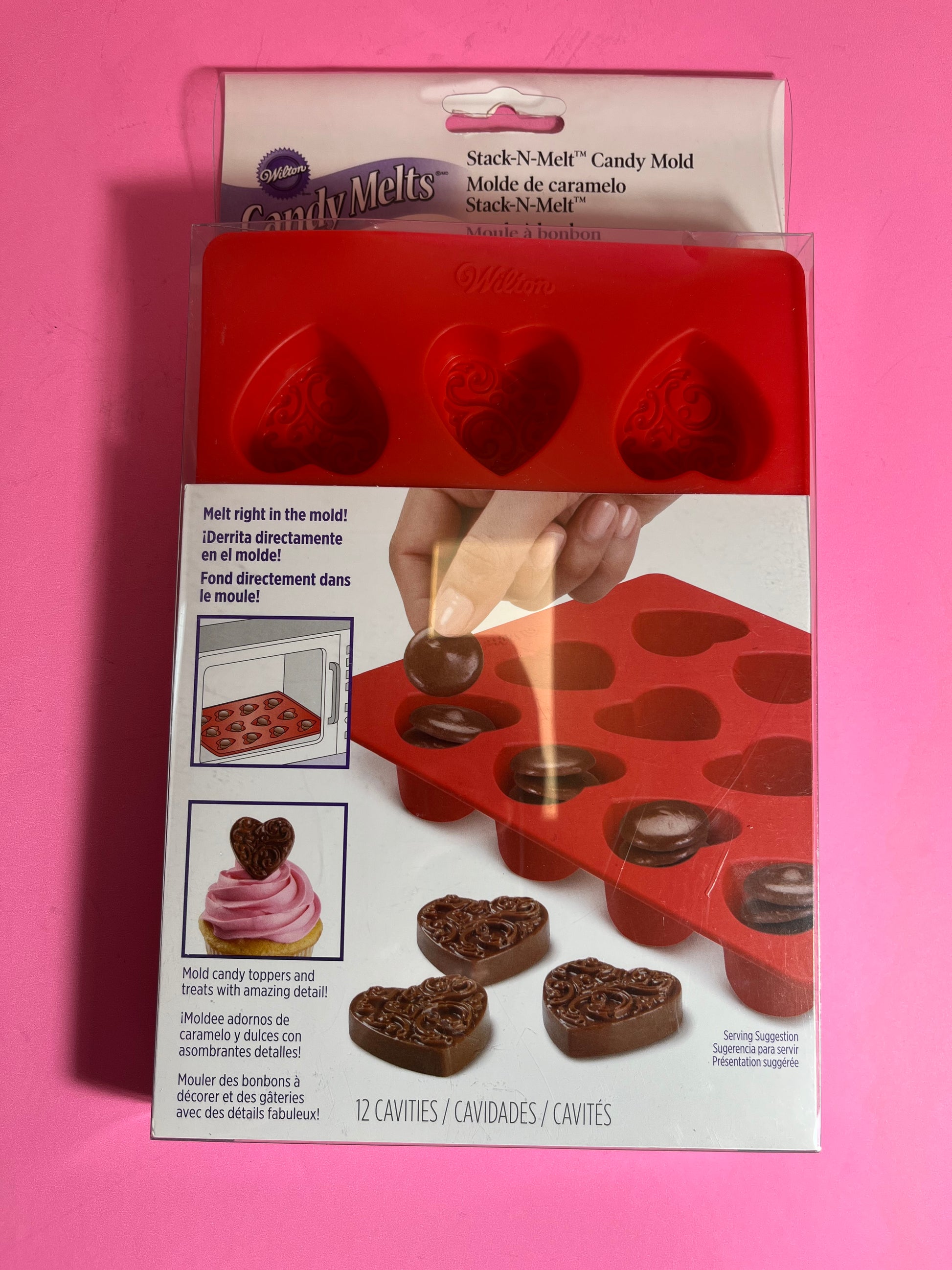 12 cavity silicone mold with elegant design for your sweet bites!