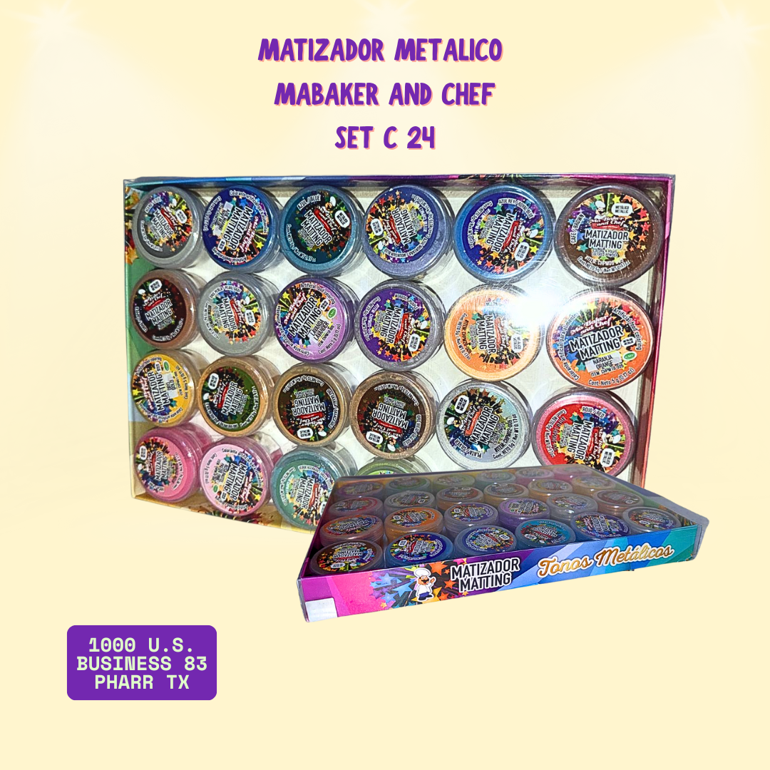 metallic luster dust, edible luster powder, cake decorating metallic dust, edible metallic paint, fondant luster dust, chocolate metallic dust, Ma Baker and Chef luster dust, baking decorating supplies, professional cake decorating colors