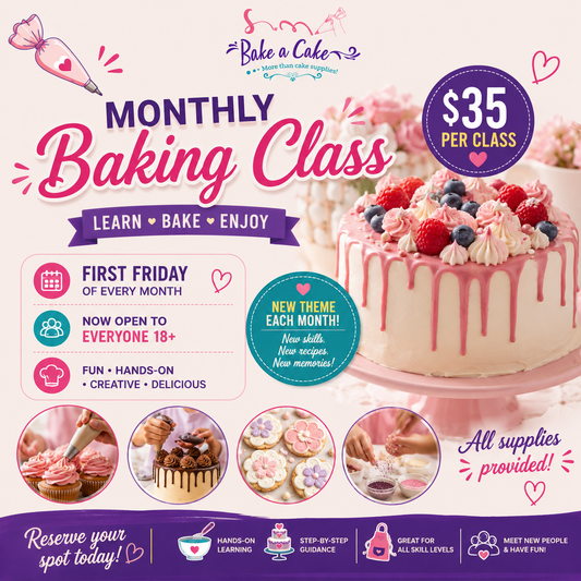 Monthly First Friday Baking Class