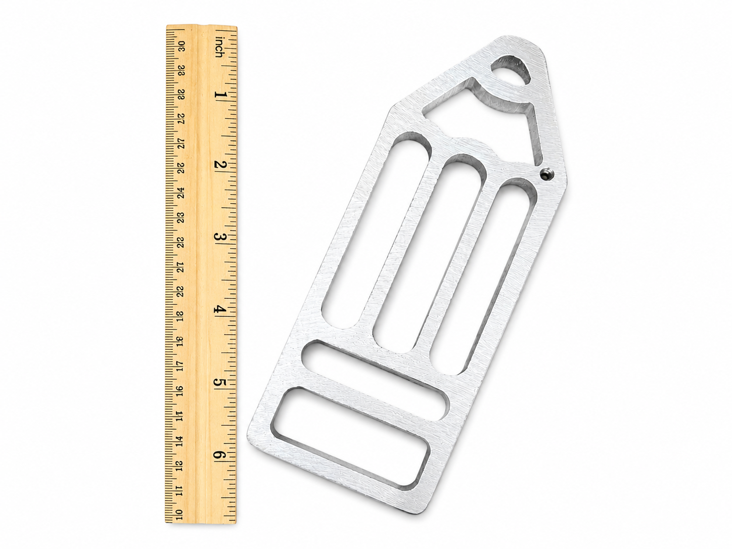 Metal pencil-shaped buñuelo mold for making traditional buñuelos de viento, perfect for back-to-school and teacher-themed celebrations.