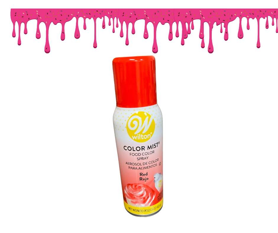 Spray color mist perfect to add a pop of color to your sweets. 