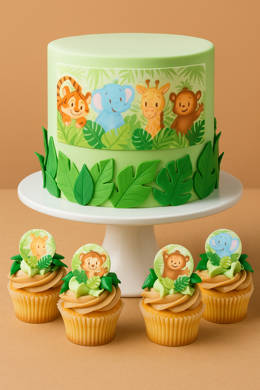 Safari Animal Cupcake Rings – Sold by the Dozen