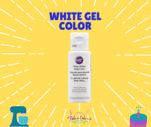 White gel color to brighten any icing!  Use it to soften other gel food colors, royal icing, fondant anything sweet you need to brighten up.