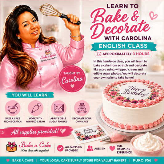 Cake Baking and Decorating with Caro Tuesday, Aug 18