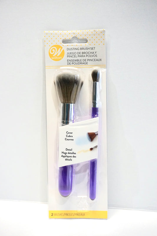 This brush set is perfect to create beautiful and tasty sweet treats!  Perfect to use with fondant decorations, chocolate, among other edible products.  Dust on glitter, pain on your cakes.  Make your cakes stand out and use great quality products such as Wilton products.  The perfect brush set for the cake decorator.