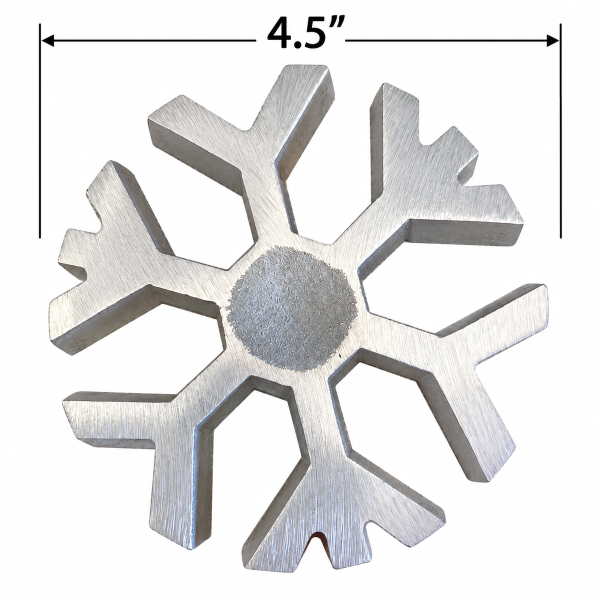 Snowflake Buñuelo Mold with Handle – 4.5"