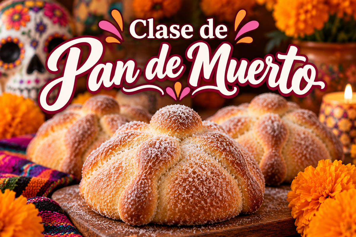 Clase de Pan de Muerto Con Vero.  Clase en español.