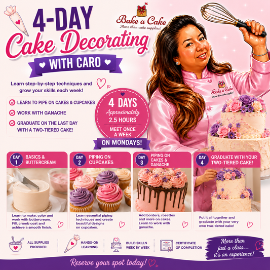 4-Day Cake Baking and Decorating Course MONDAYS PM