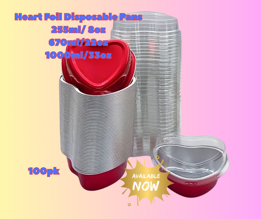 heart shaped aluminum containers, heart foil pans with lids, heart baking pans bulk, aluminum dessert containers heart, valentines baking containers, heart shaped food containers, bulk baking containers, aluminum pans with lids, dessert packaging heart