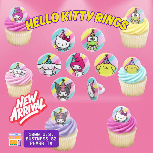 🎉 Hello Kitty Party Rings – Dozen Pack