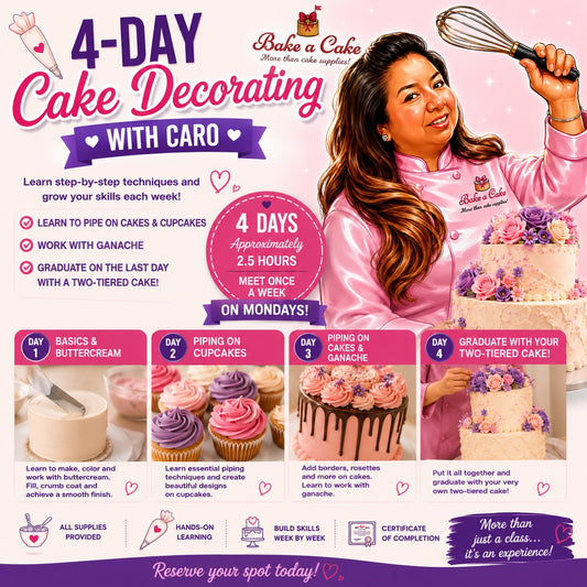 4-Day Cake Baking and Decorating Course Monday PM- SEPTEMBER