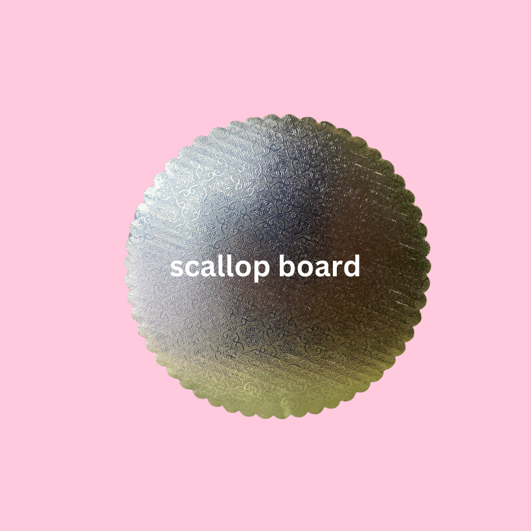 Scallop board Silver pack of 6