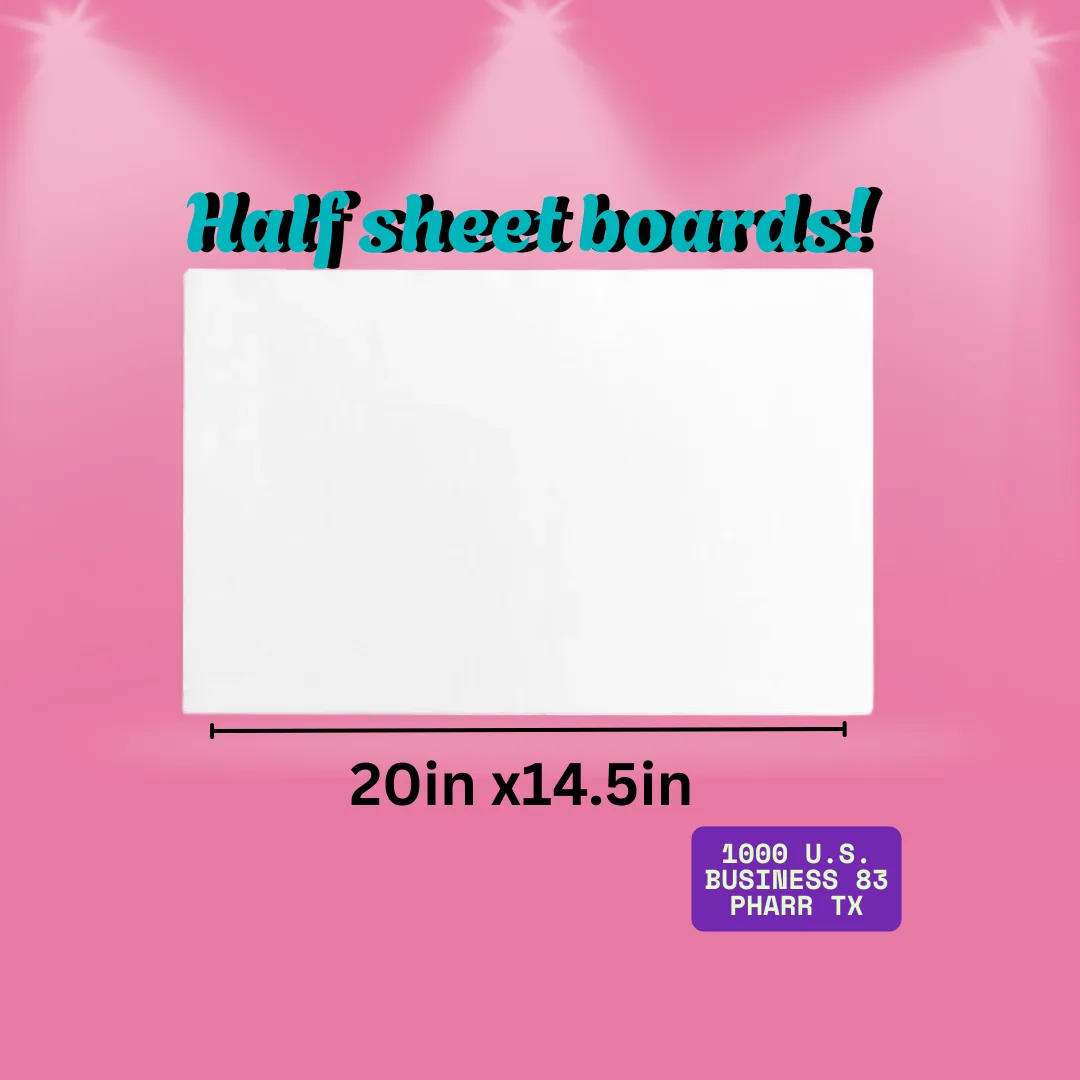 20" x 14.5" Cake Board – Fits 11x15 or 12x18 Pans (Pack of 5)